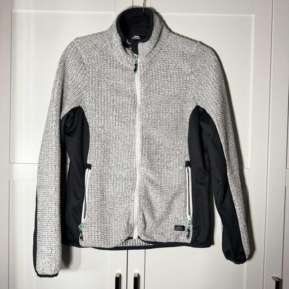 Trespass Women Zipper Sweater Jacket pockets Light Gray MEDIUM - Picture 1 of 7